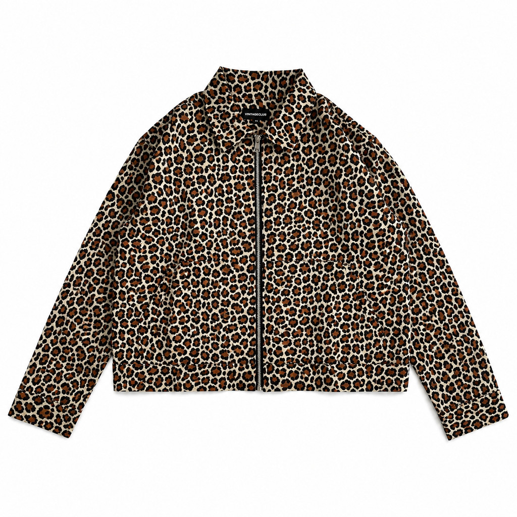 เสื้อแจ็คเก็ต LEOPARD PATTERN WORK | LEOPARD TRANTING BOXY JACKET