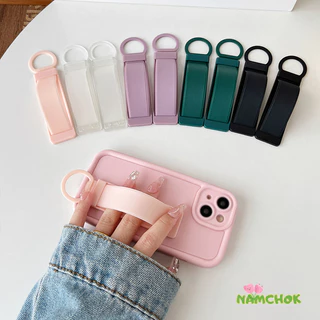 【NK】ที่ยึดเคสโทรศัพท์แบบติดกาวด้านหลัง พร้อมสายรัดข้อมือแบบยืดหดได้