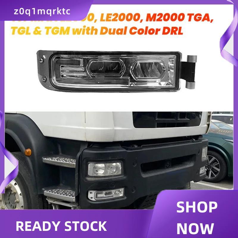 z0q1mqrktc ไฟหน้ารถบรรทุก LED ไฟตัดหมอกไฟวิ่งกลางวัน W/Dual สี DRL สําหรับ MAN TGA TGL TGM L2000 LE2