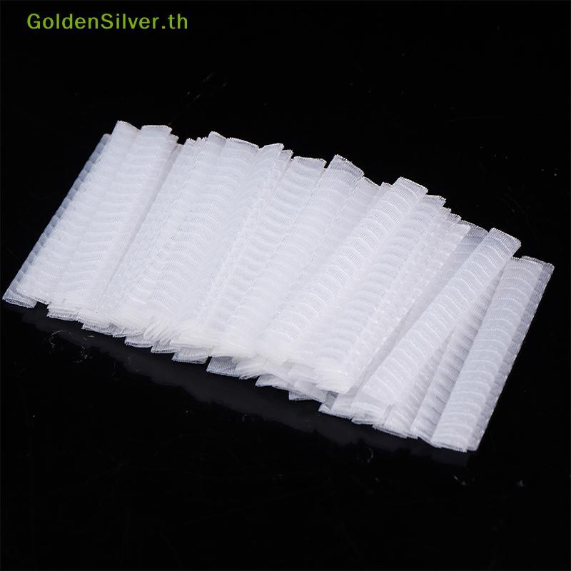 GoldenSilver 100 ชิ้นตาข่ายยืดหยุ่นสุทธิ Protectors ฝาครอบ Sheath ความงามสีขาวเครื่องสําอาง Make Up แปรง Guards สะดวกเครื่องมือ TH
