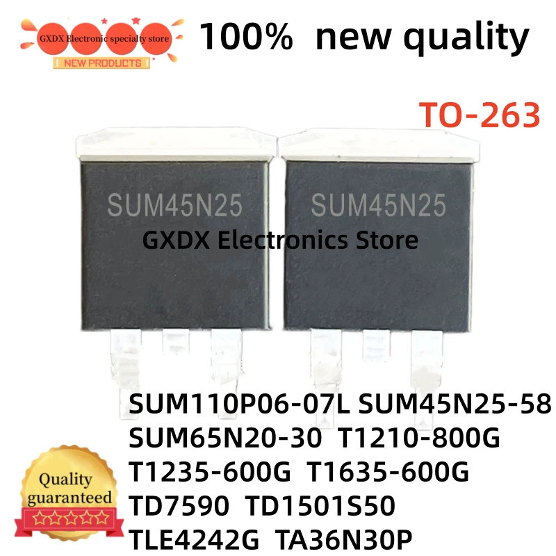 5PCS SUM110P06-07L T1635-600G TA36N30P TD1501S50 TD7590 TLE42G SUM45N25-58 SUM65N20-30 T1210-800G T1