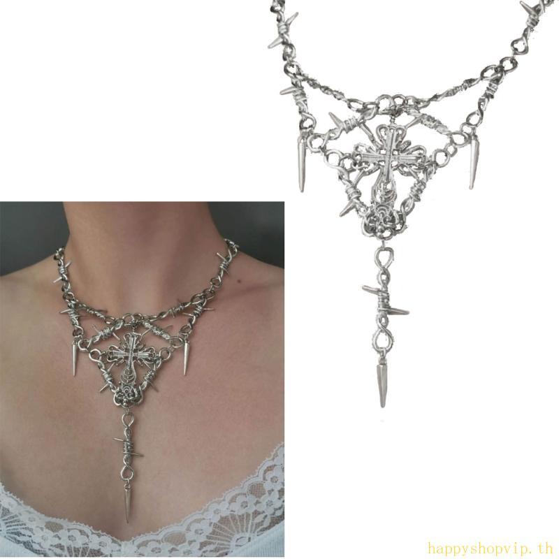 HSV Safety Spur สร้อยคอ Hiphop Rock Choker สําหรับผู้หญิงผู้ชาย Cool Gothic เครื่องประดับ