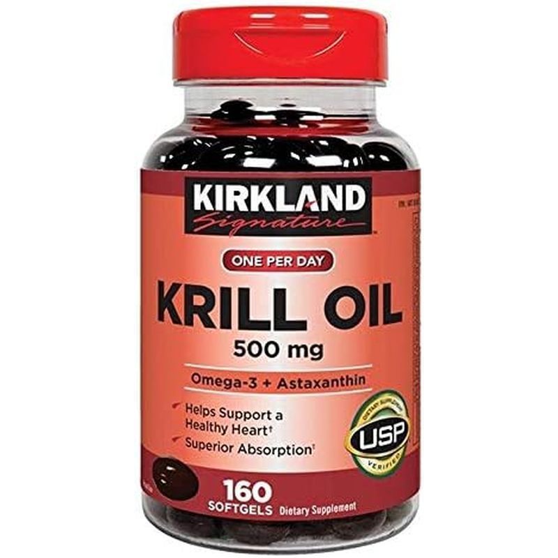 Kirkland Signature Krill Oil 500 Milligram 160 ซอฟท์เจล