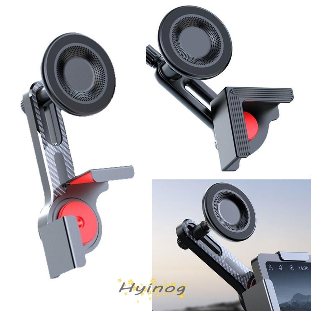 HYINOG ขายึดจอภาพรถยนต์ 360° ที่วางโทรศัพท์ในรถยนต์แบบแม่เหล็กหมุนได้ วางมุมกลางจอสากล กันสั่น สําหรับแผงหน้าปัด