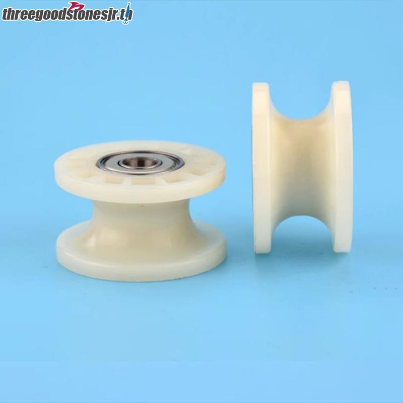 TGST 1 ชิ้นรอกร่องล้อ 608zz Dual แบริ่ง Rolling Pulley ล้อรอบล้อ Roller 8*42*24 มิลลิเมตร JR