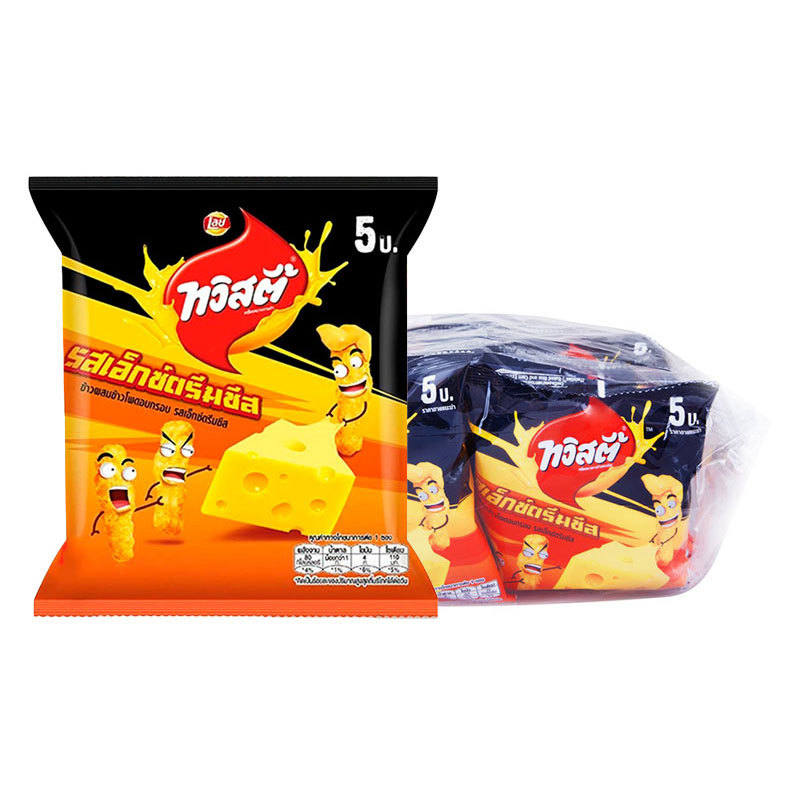 ทวิสตี้ ขนมอบกรอบ รสชีส 15 ก. x 12 (TWISTIES Cheese Flavour 15 g x 12)