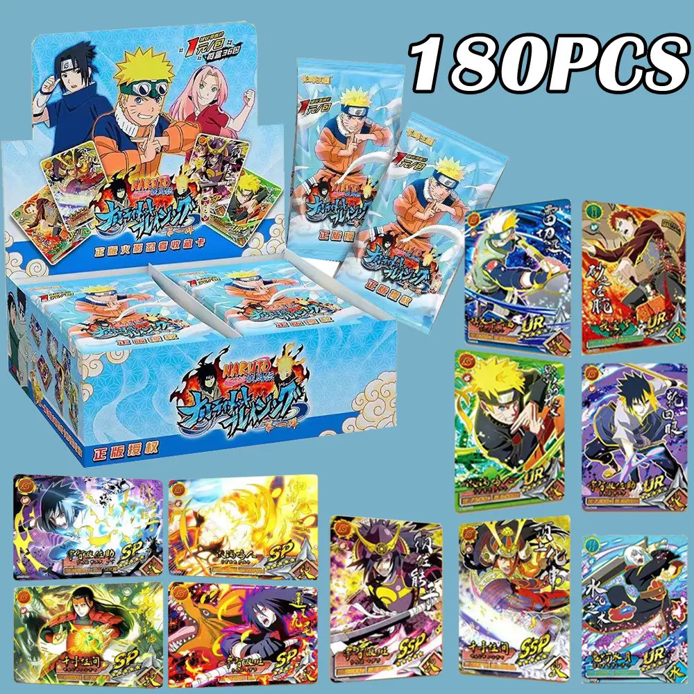 180 การ์ดนารูโตะ Naruto Sasuke Kakashi หายาก SSP/UR/PR TCG Super Flash สินค้าอนิเมะ