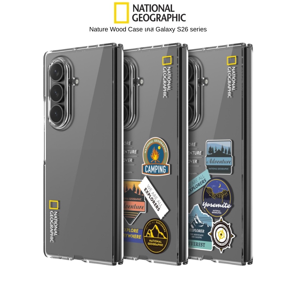 National Geographic Crystal Slim Fit Case เคสสำหรับ Galaxy Z Fold 7 เคสใสดีไซน์บาง