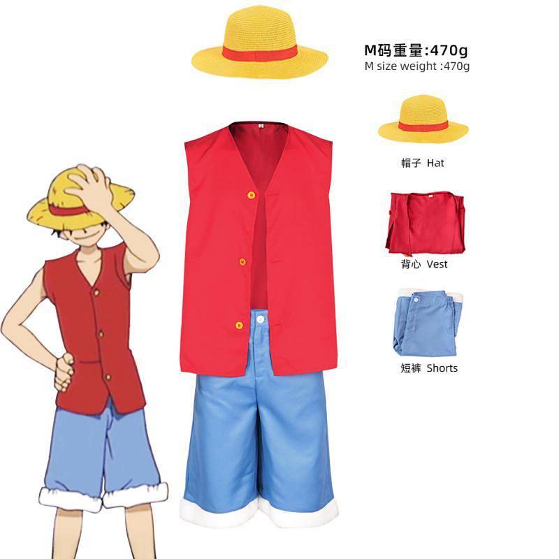 One Piece Luffy Generation Straw Hat Cos Costume Cosplay Second Anime Clothing 46jj
