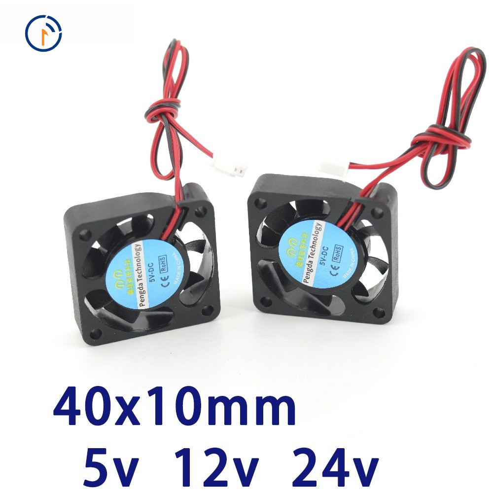 3D เครื่องพิมพ์พัดลม 4010 2pins 40 มม.40x40 X10 มม.4 ซม.กราฟิกการ์ด DC 5V / 12V / 24V 4010 2P