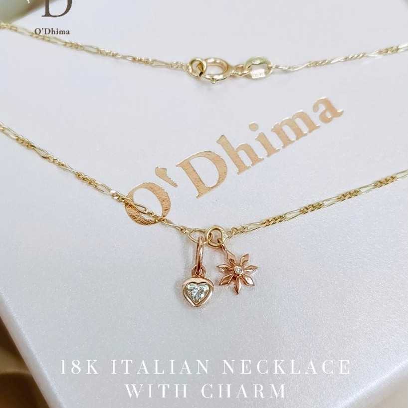 O'Dhima  สร้อยคอเพชรทอง18K นน. 1.71g. ความยาว 18นิ้ว  (OR0556Y1)