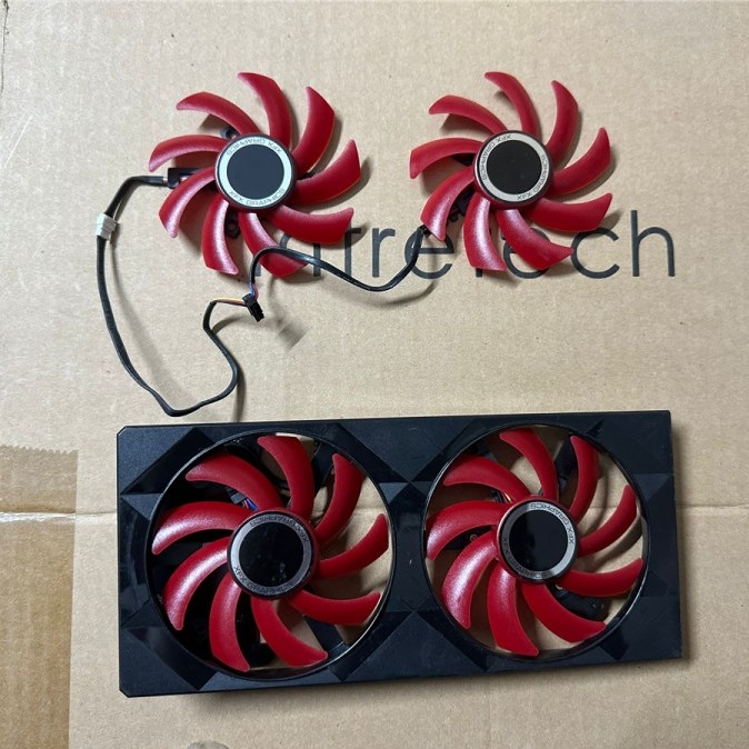 X XFX 560 ดูข้อความ RX550 RX560 เกมคอมพิวเตอร์กราฟิกการ์ดพัดลมระบายความร้อน RX580 RX590 4K