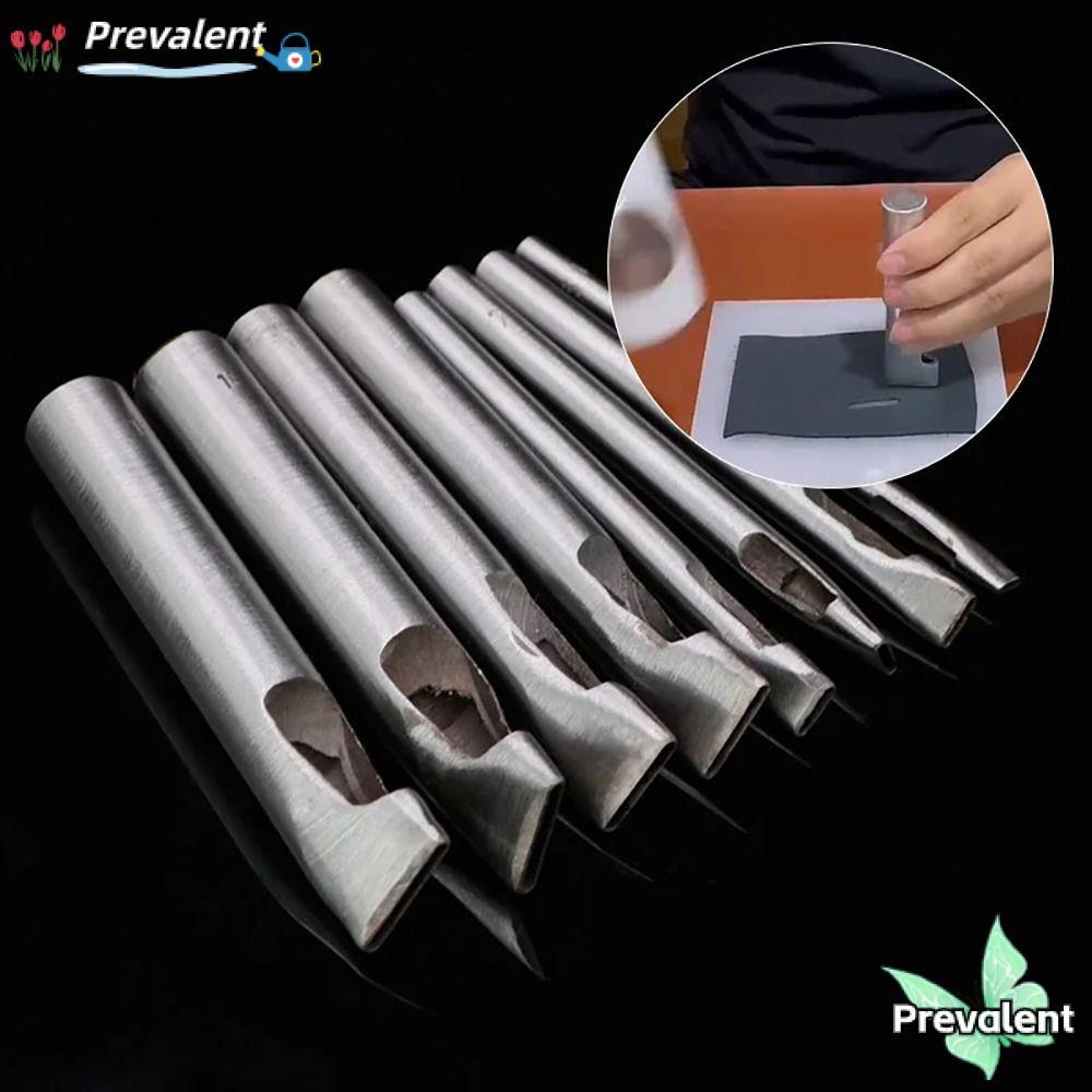 PREVALENT 1 ชิ้นเครื่องเจาะรูหนัง,เข็มขัดหนัง DIY เครื่องมือเจาะรูรูปไข่, รูกลวงเหล็กหัตถกรรมเครื่องเจาะวงรี