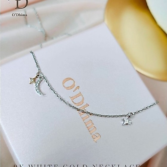 O'Dhima  สร้อยคอเพชรทองขาว9K YG1.77g. ความยาว 18นิ้ว (9ON0001-1)