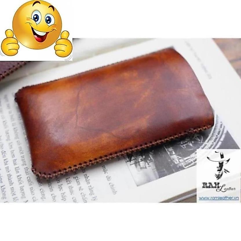 VEGTAN COW LEATHER BB LEATHER CASE LIGHT BROWN 9900/Q10 - หนัง BAM ของแท้