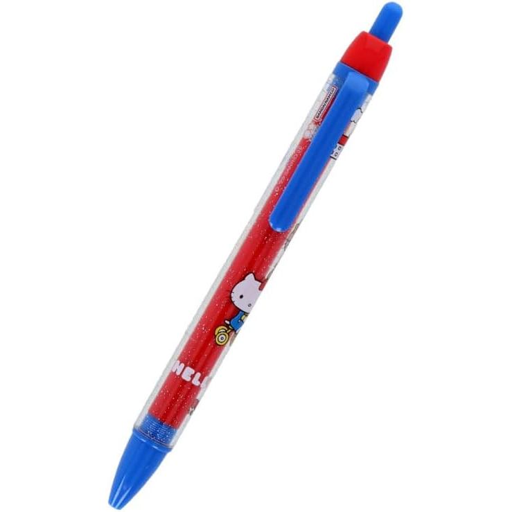 Sun-Star Stationery Hello Kitty Red Ballpoint Pen - Cute Twin Design
