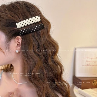 2 ชิ้น Polka Dot BB คลิปสําหรับผู้หญิงด้านข้าง Bangs Hairpin คลิปคําเดียวอุปกรณ์เสริมผม