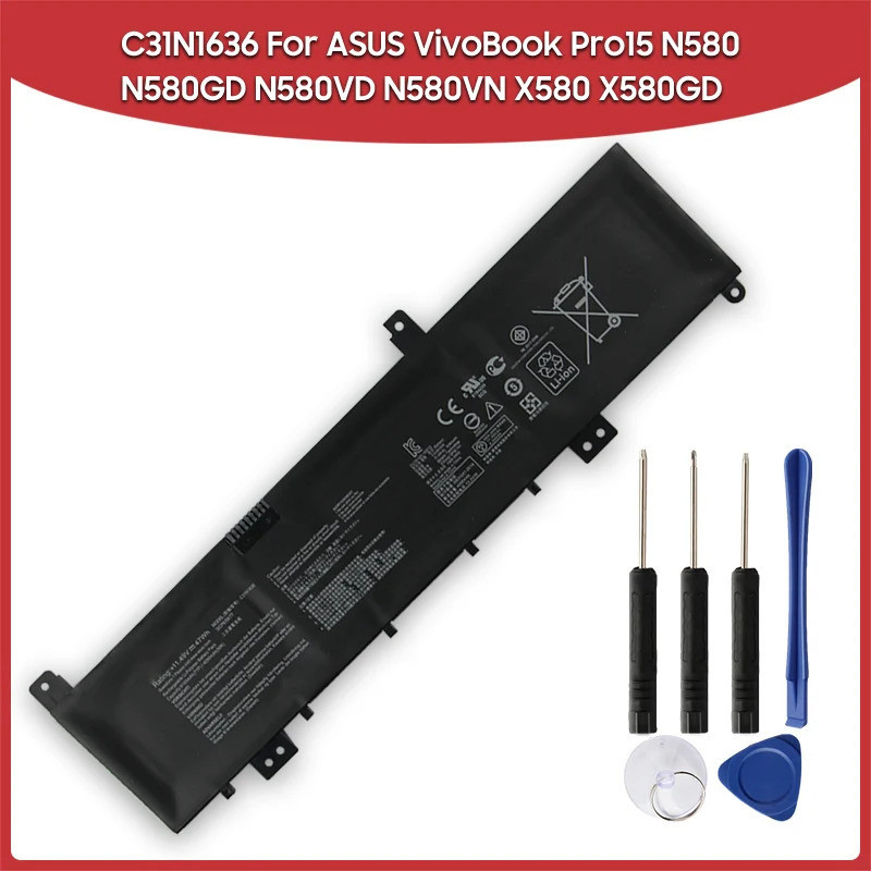 แบตเตอรี่ C31N1636 สำหรับ ASUS VivoBook Pro 15 N580 M580GD N580GD N580VD N580VN X580 X580GD