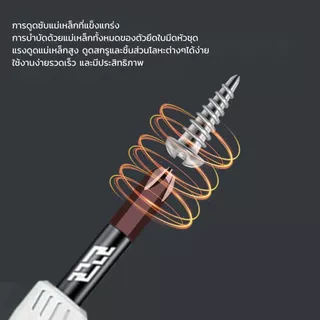 🔥พร้อมส่ง🔥 ดอกไขควงตอก ดอกตอก เหล็กเหนียวอย่างดี มีแม่เหล็กดูดน็อต