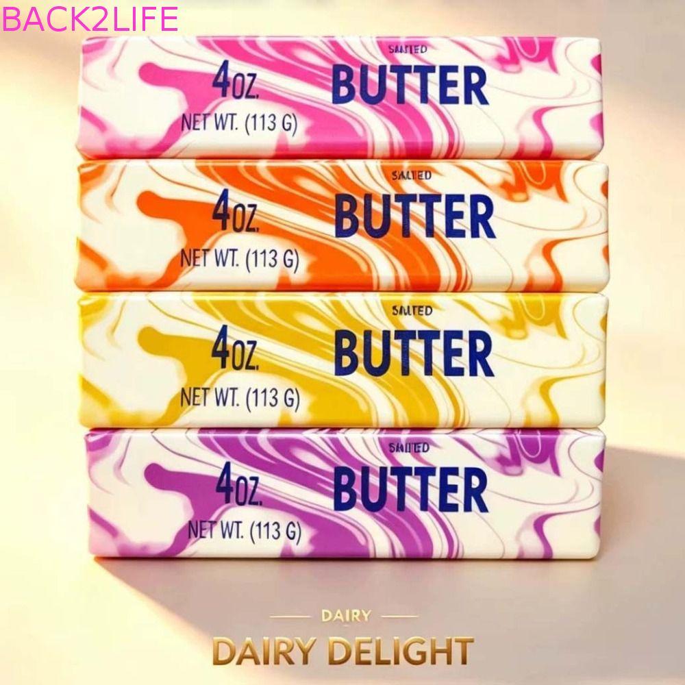 BACK2LIFE แท่งเนยเด้งช้า, ของเล่นบีบแท่งเนยบรรเทาความวิตกกังวลนุ่มพิเศษ, แบบพกพายืดหยุ่นสมจริงสบายติดเนยหยิกของเล่นเด็ก