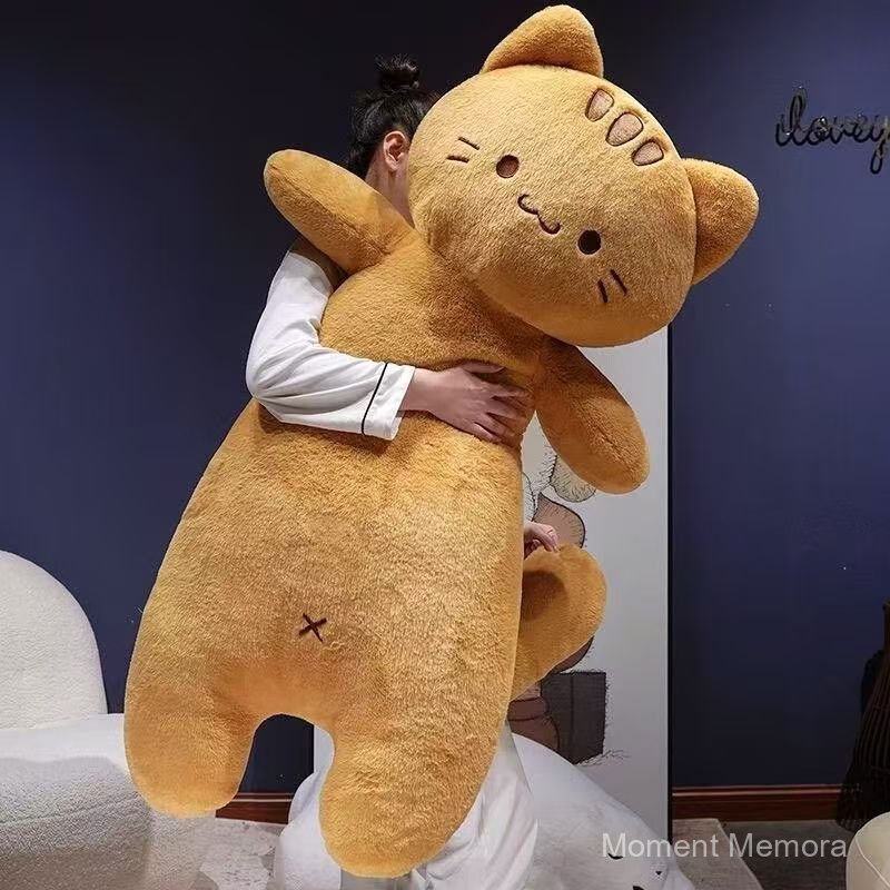 ยาวเนยกอดแมวตุ๊กตาหมอนสาวเตียงกับขาตุ๊กตาของเล่นตุ๊กตาขนาด รูปที่ 4