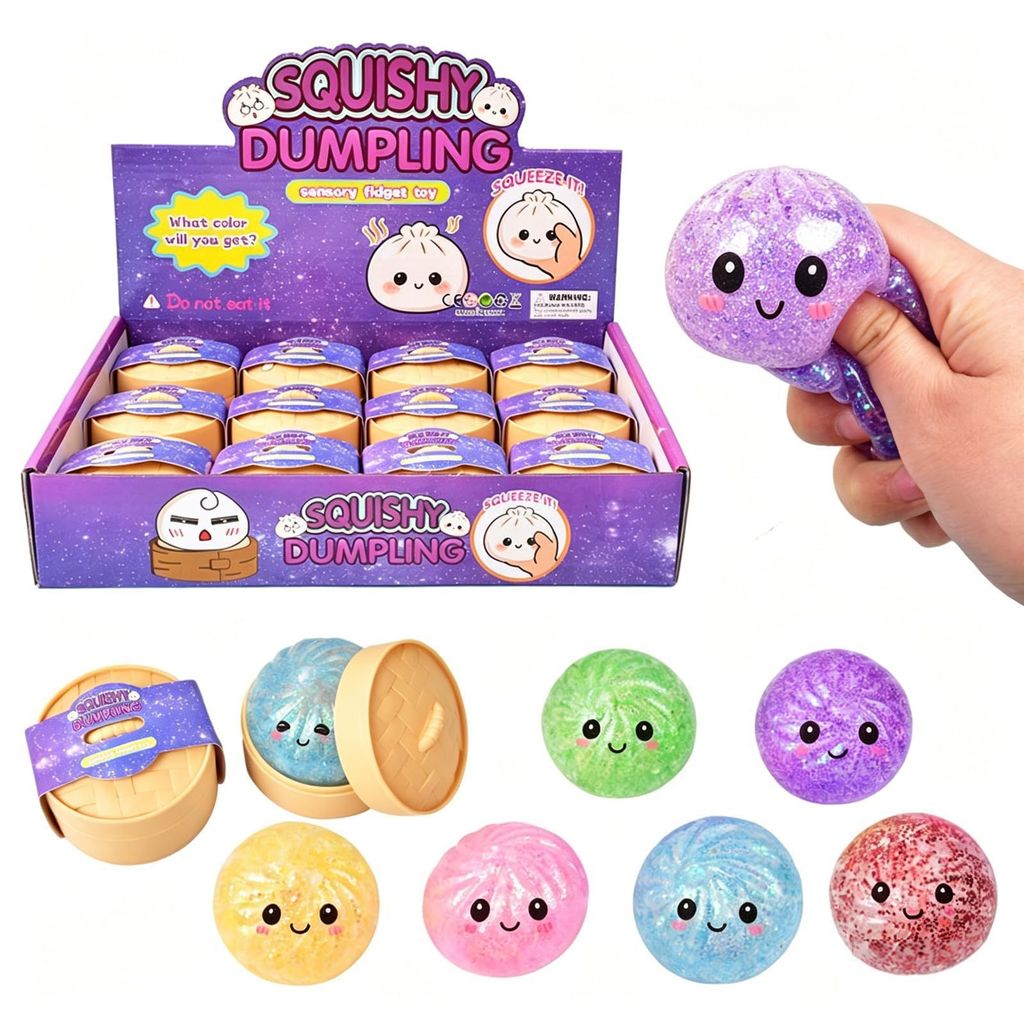 Squishy Dumpling Sensory Fidget Toy 1 ชิ้น - Kawaii Steamed Bun Squishy สําหรับความเครียดบรรเทา | สีสุ่มนุ่มช้าเพิ่มขึ้นของเล่นสําหรับเด็กผู้ใหญ่ | ของเล่นโต๊ะบรรเทาความวิตกกังวล
