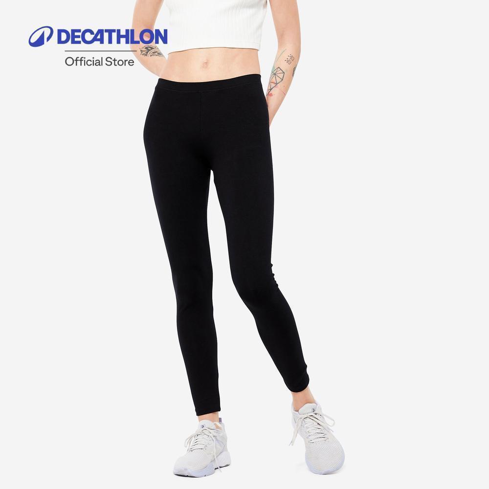 Decathlon Women'S Adjustable Straight Cut Fitness Leggings กางเกงเลกกิ้งออกกำลังกายผู้หญิงทรงตรงปรับขนาดได้