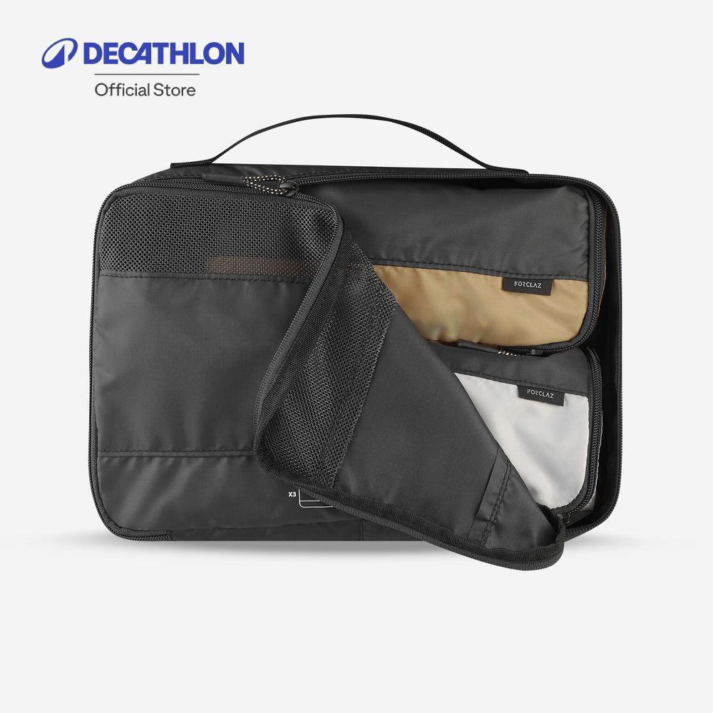 Decathlon Kit Of 3 Travel Storage Bags ชุดกระเป๋าจัดระเบียบสำหรับเทรคกิ้ง 3 ใบ - Black