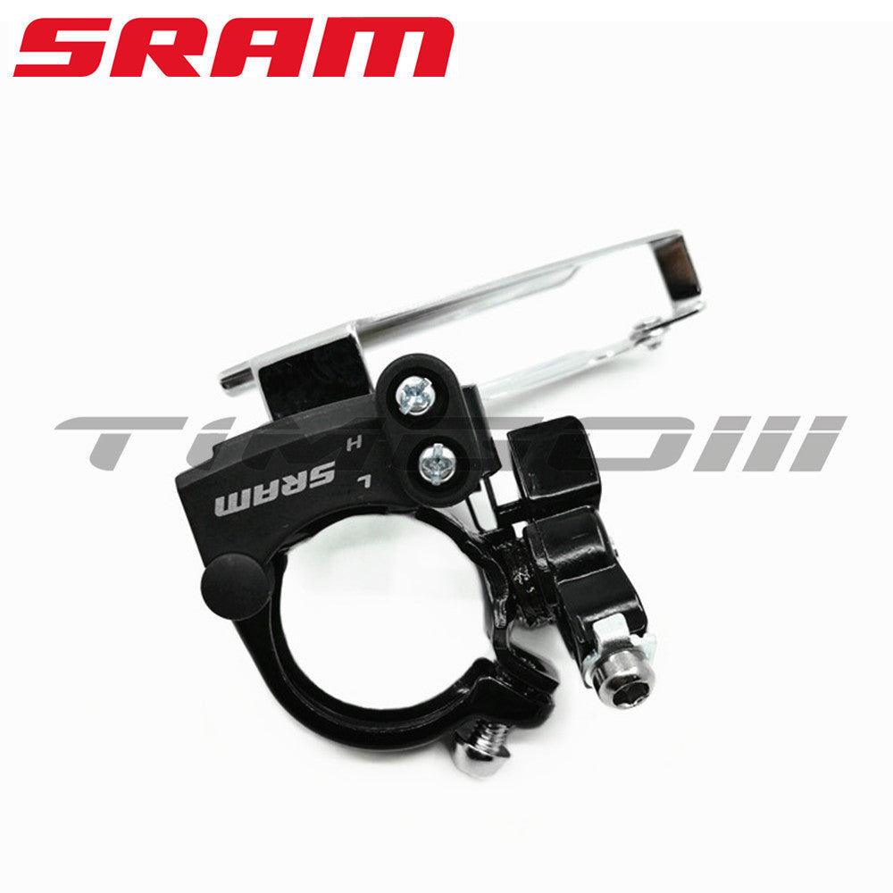 Sram สับจานหน้า X4 MTB Bike 37/8 Speed Dual Pull Clamp-on 31.8/34.9mm เหล็กชุบโครเมียม