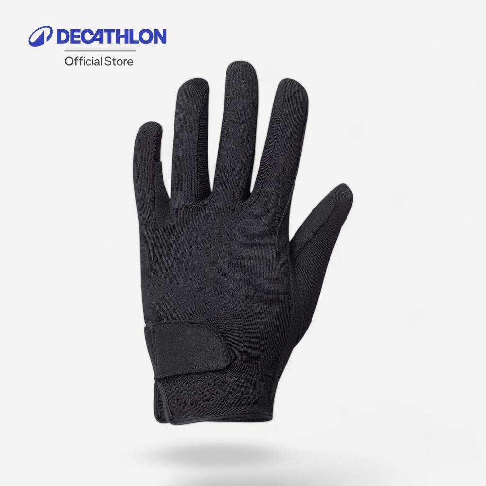 Decathlon Basic Kids' Horse Riding Gloves ถุงมือขี่ม้าสำหรับเด็ก รุ่น Basic - Black