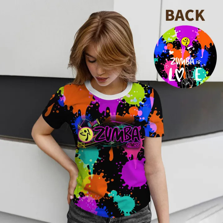 Streetwear Daily Casual 2026 Themed Zumba Fitness Shirt, Sublimation Craft อเนกประสงค์แขนสั้นสําหรับ