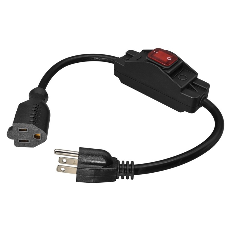 QUU 3x14AWG NEMA5-15P ถึง 5-15R สายไฟสําหรับขยายการเข้าถึงพลังงานในการทํางานและพื้นที่ห้องนั่งเล่น