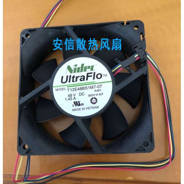 T12E48BS1M7-07 A464 48VDC 1.45A 4 สายควบคุมพัดลมระบายความร้อน NIDEC นําเข้าพัดลม