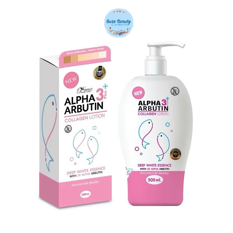 🔺 Alpha 3 Plus Arbutin Collagen Lotion 500 ml โลชั่นอัลฟ่า 3 อาร์บูติน คอลลาเจน by Perfect Skin Lady