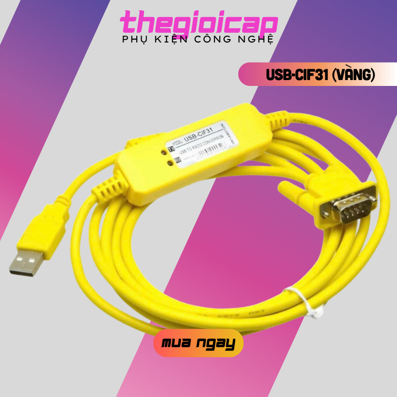สายการเขียนโปรแกรม USB-CIF31 USB to RS232 CS1W (สีทอง)