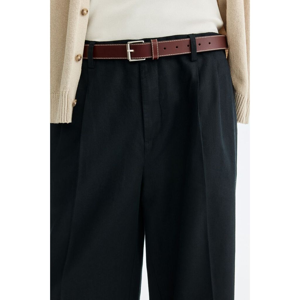 H&M(เอชแอนด์เอ็ม) กางเกงผ้าลินินผสมทรงหลวม ผู้ชาย 1345380_1