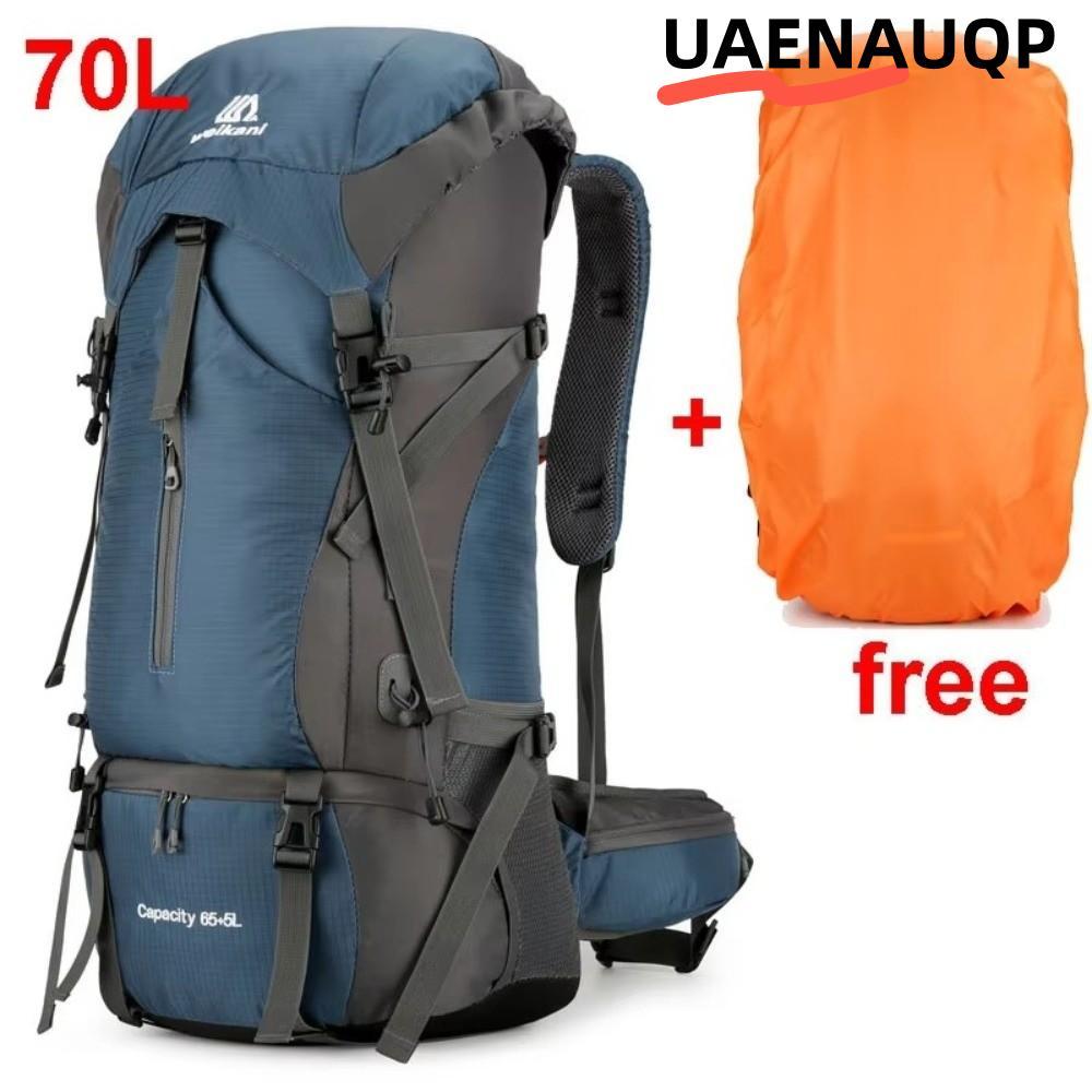 UAENAUQP Travel Rucksack,อเนกประสงค์ 70Lกระเป๋าเป้สะพายหลัง,แบบพกพาแบบพกพากันน้ําBreathable Duffleกร