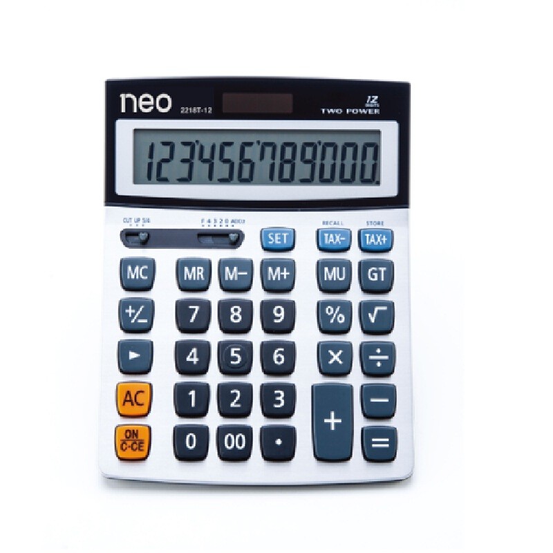 NEO เครื่องคิดเลข 12 หลัก 2218T-12 สีเงิน