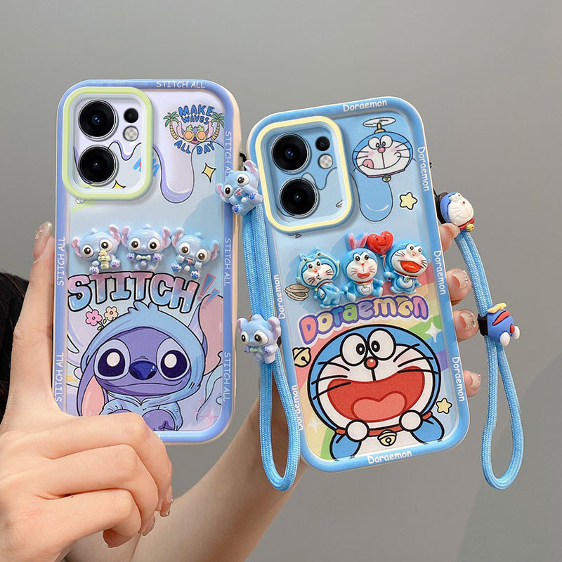เคส OPPO Reno 13F 4G 5G เคส Doraemon เคส Stitch การ์ตูนสามมิติกรณีน่ารักนุ่มเคส XX-TYGZ2