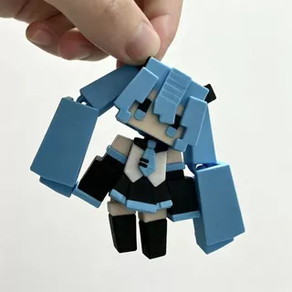 คีย์เชนพิมพ์ 3D พิกเซล Hatsune Miku & Teto – น่ารักติดกระเป๋า ของขวัญวันเกิด (เลือก Miku / Teto)
