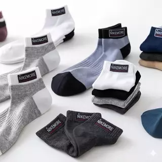 ถุงเท้าสั้นผู้ชาย short socks สวมใส่สบาย ระบายอากาศได้ดี ป้องกันกลิ่นเท้า ส่งสีและลวดลายแบบสุ่ม ba002