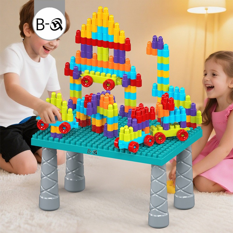BHQ โต๊ะเกมบล็อกอาคาร ของเล่นบล็อกตัวต่อ DIY 202/ 289 PCS ของเล่นเด็ก