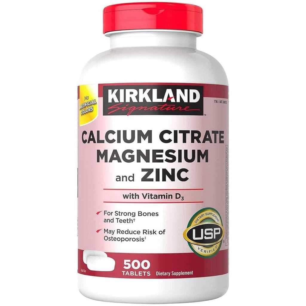 Kirkland Classic Calcium Citrate และ Zinc 500 เม็ด 03EJ