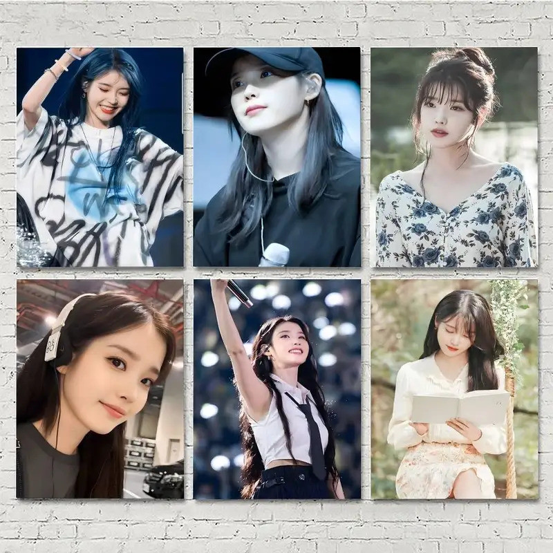 1 PC Idol นักร้อง hot-I-IU โปสเตอร์ HD พิมพ์ Vintage Wall Art Decor สําหรับ Home Study Room สํานักงา