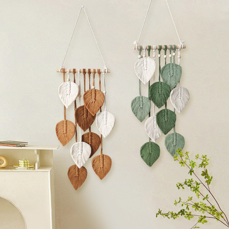 B & B Wall Wall Wall Wall ตกแต่ง Tapestry Bohemian Leaf Tapestry ตัวอย่างห้องบรรยากาศตกแต่ง Tapestry