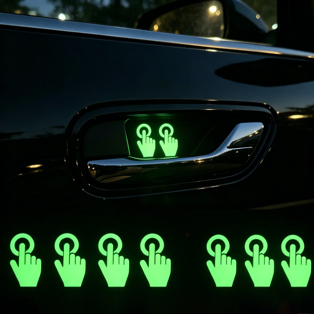 ใหม่ 4 ชิ้น/แผ่นส่องสว่างรถสวิทช์ตัวบ่งชี้สติกเกอร์รถ Body Decor Decals ผนัง DIY ตกแต่งบ้าน Night-Glow สติกเกอร์
