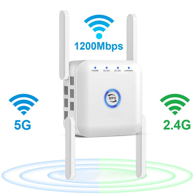 AC24 Dual-Band Repeater เครื่องขยายสัญญาณ wifi 1200M Wall-Through Router Wifi Repeater