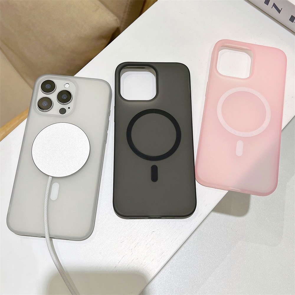เคสแม่เหล็ก for IPhone 11 17 13 16 14 15 12 Pro Max 13 Pro Max เคสหลังแบบนิ่ม ผิวด้าน โปร่งใส