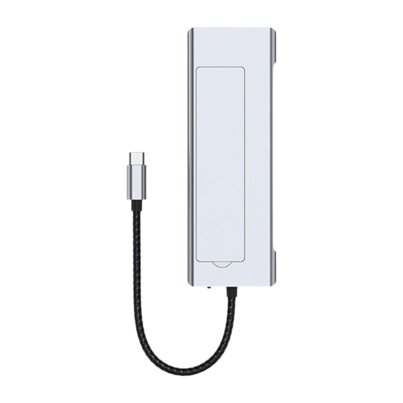 R* อะแดปเตอร์ USB C 9 พอร์ตพร้อมสล็อต M 2 SSD 100WPD เครื่องชาร์จ 4K เอาต์พุตวิดีโอ Fast Data