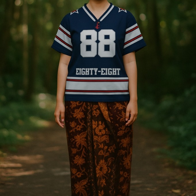CAN CUSTOMIZE NUMBER เสื้อรักบี้ Oversize Streetwear NFL Casual Retro SL- 88